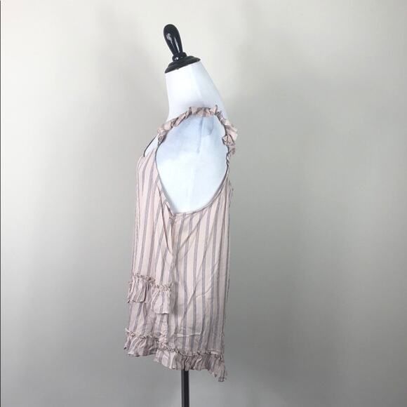 Ro & De Top Striped Asymmetrical Ruffle Tank Top - Picture 5 of 7